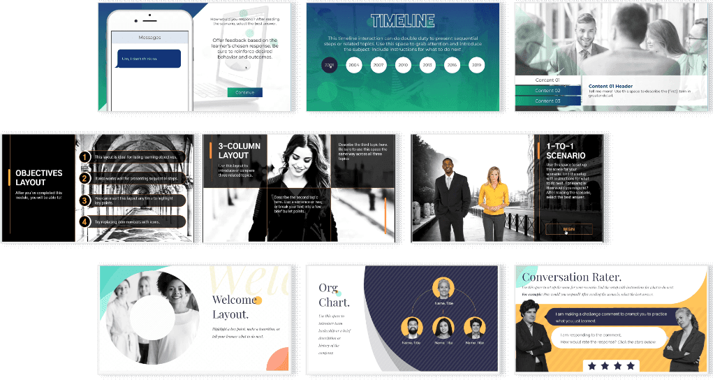 Biblioteka elarningowa Lectora, iSpring , Articulate