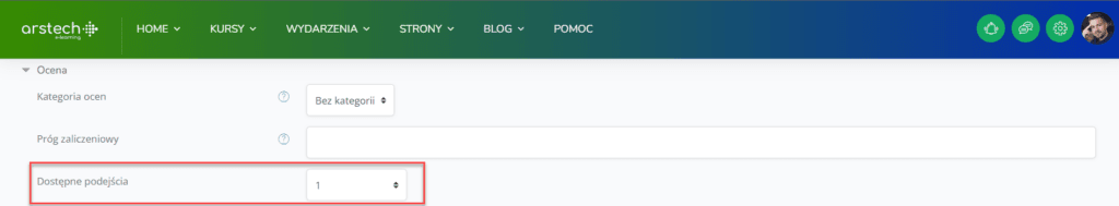 Podejścia do Quizu na platformie Moodle
