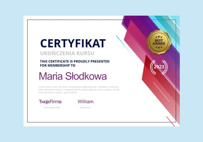 Custom Certificate moodle