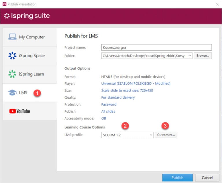 Scorm w iSpring