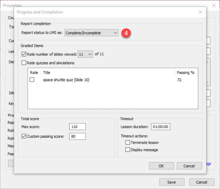 Status Scorm w iSpring